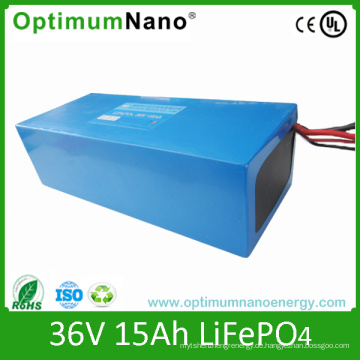 36V 15ah Hochleistungs-LiFePO4 Batterie mit PCM und Ladegerät